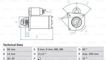 Starter (0986021651 BOSCH) Citroen,DS,FIAT,OPEL,PE...