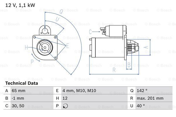 Starter (0986021741 BOSCH) DACIA,NISSAN,RENAULT