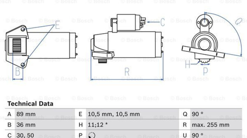 Starter (0986021810 BOSCH) Citroen,FIAT,FORD,FORD AUSTRALIA,LAND ROVER,PEUGEOT