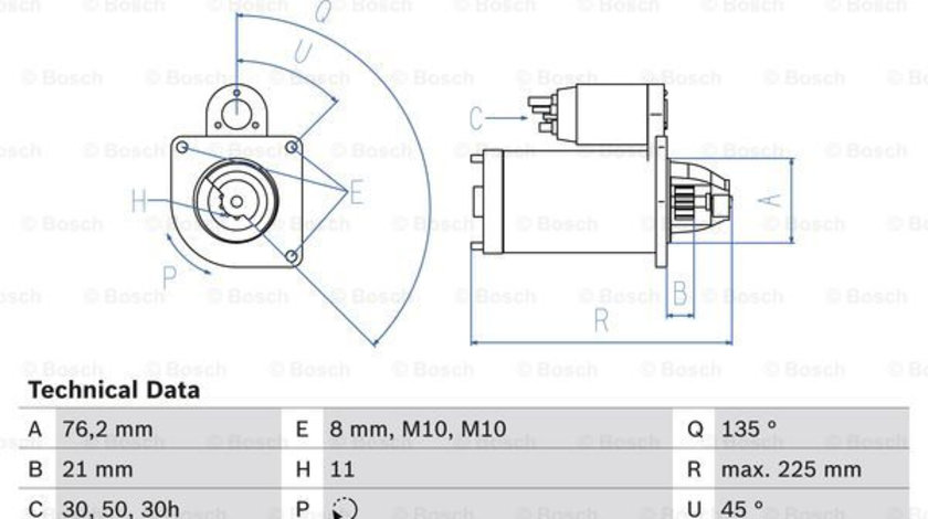 Starter (0986022581 BOSCH) BMW