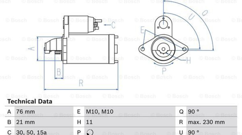 Starter (0986022880 BOSCH) BMW