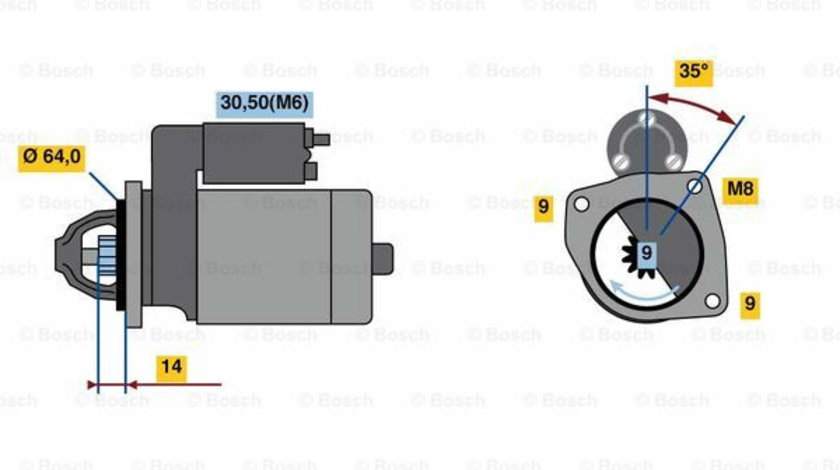 Starter (0986023810 BOSCH) LANCIA