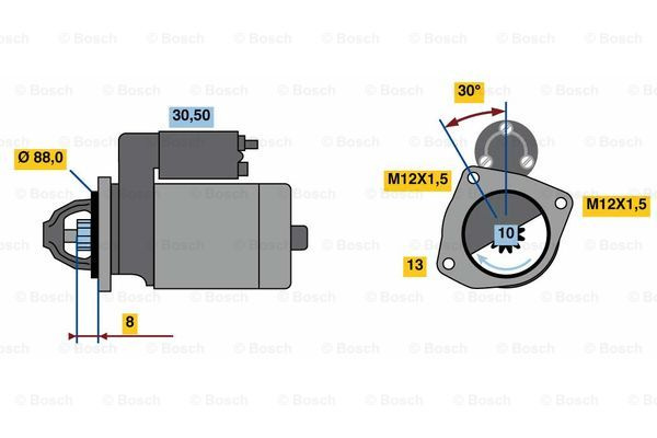 Starter (0986023900 BOSCH) MAZDA