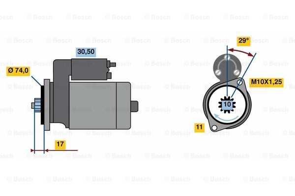 Starter (0986023970 BOSCH) TOYOTA