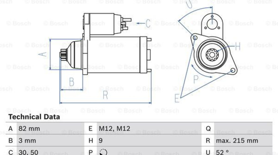 Starter (0986024250 BOSCH) AUDI,VW