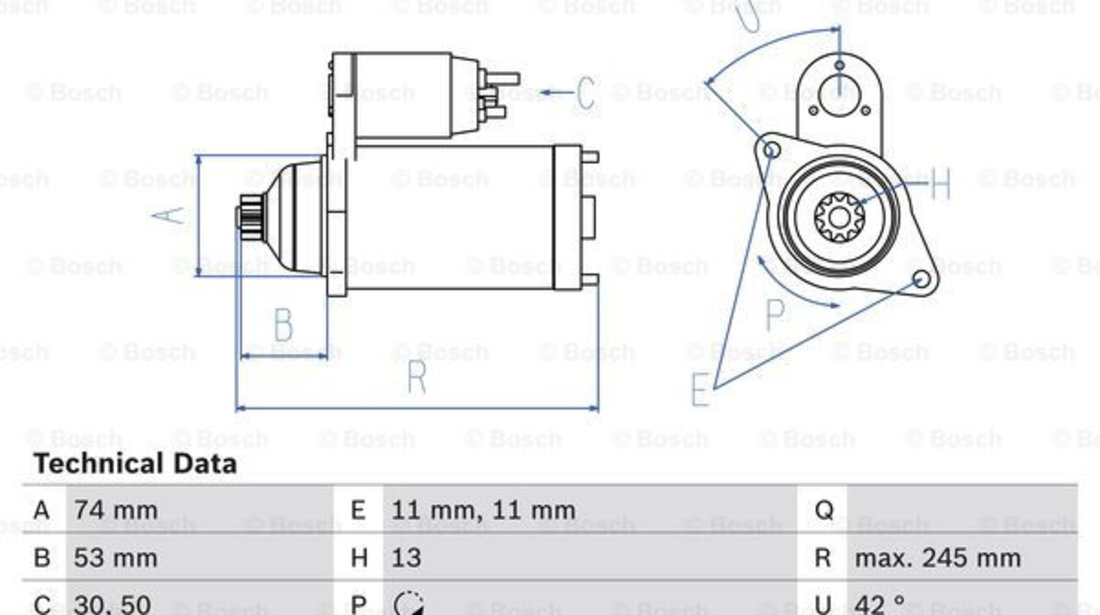 Starter (0986024550 BOSCH) MERCEDES-BENZ