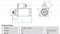 Starter (0986026160 BOSCH) AUDI,CUPRA,SEAT,SKODA,T...