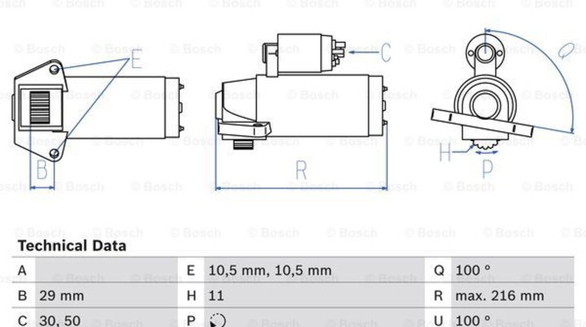 Starter (0986028010 BOSCH) FORD