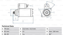 Starter (0986029120 BOSCH) AUDI,SEAT,SKODA,VW,VW (...