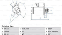 Starter (0986029130 BOSCH) HYUNDAI,KIA