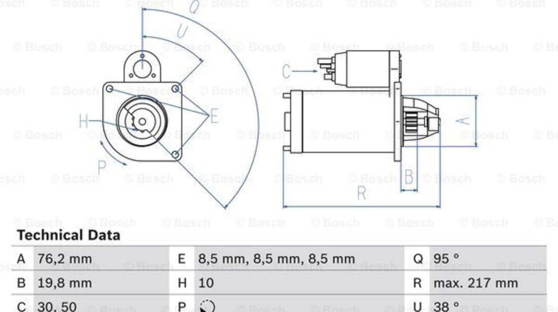 Starter (0986029150 BOSCH) ALFA ROMEO,FIAT,LANCIA