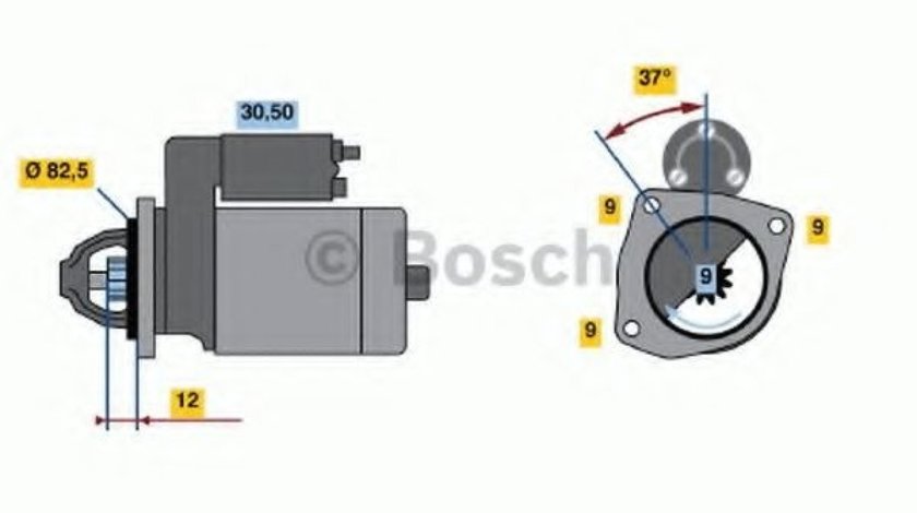Starter ALFA ROMEO 156 (932) (1997 - 2005) BOSCH 0 986 017 790 produs NOU