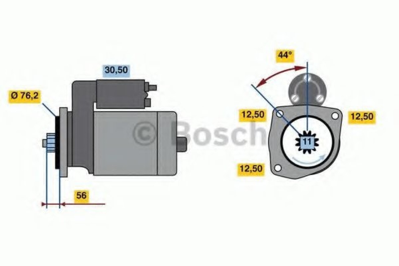 Starter AUDI A1 (8X1, 8XK, 8XF) (2010 - 2016) BOSCH 0 986 024 100 piesa NOUA