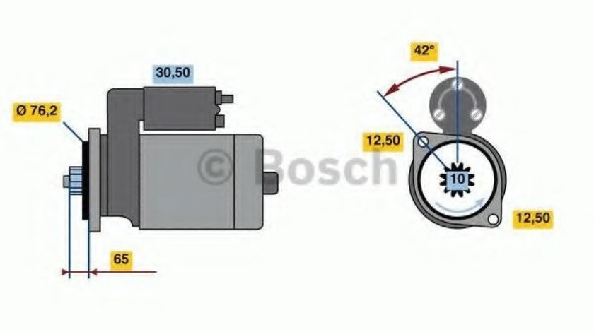 Starter AUDI A1 (8X1, 8XK, 8XF) (2010 - 2016) BOSCH 0 986 020 260 piesa NOUA