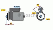 Starter AUDI A3 Cabriolet (8P7) (2008 - 2013) BOSC...