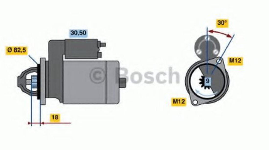 Starter AUDI A4 (8D2, B5) (1994 - 2001) BOSCH 0 986 016 240 piesa NOUA