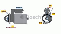 Starter AUDI A4 (8D2, B5) (1994 - 2001) BOSCH 0 98...