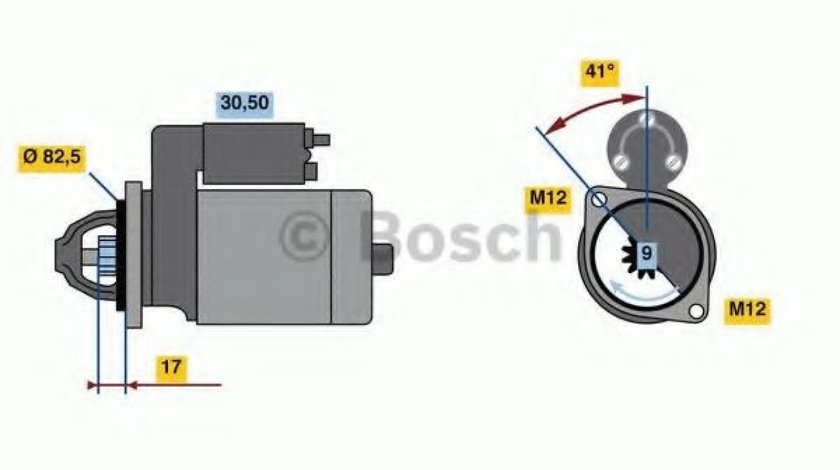 Starter AUDI A4 (8E2, B6) (2000 - 2004) BOSCH 0 986 021 210 piesa NOUA