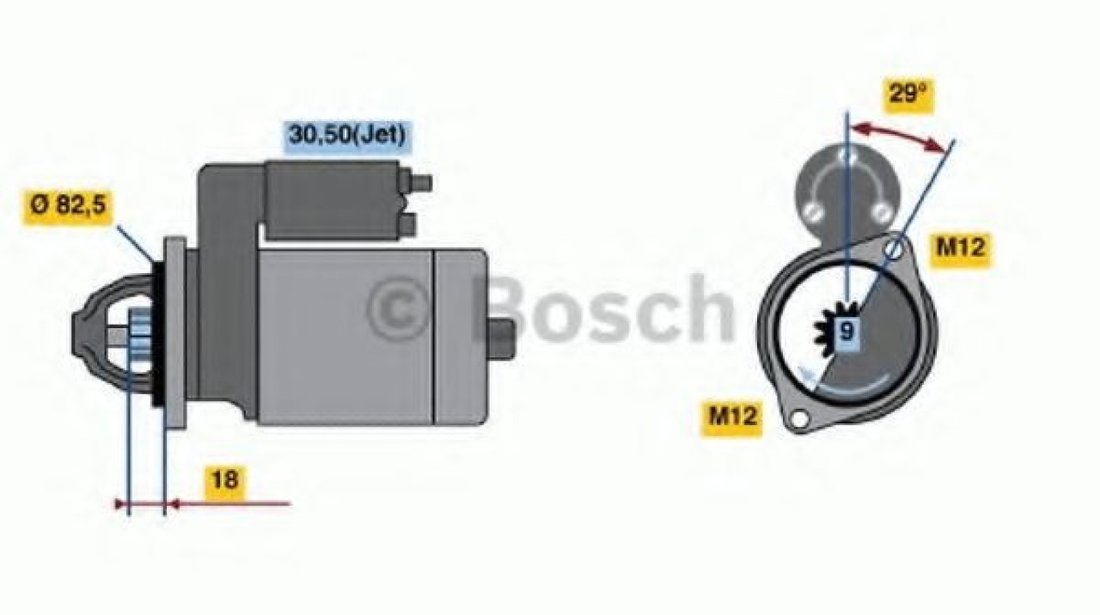 Starter AUDI A4 (8EC, B7) (2004 - 2008) BOSCH 0 986 021 610 piesa NOUA