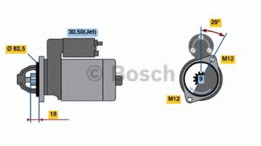 Starter AUDI A4 (8EC, B7) (2004 - 2008) BOSCH 0 986 021 610 piesa NOUA