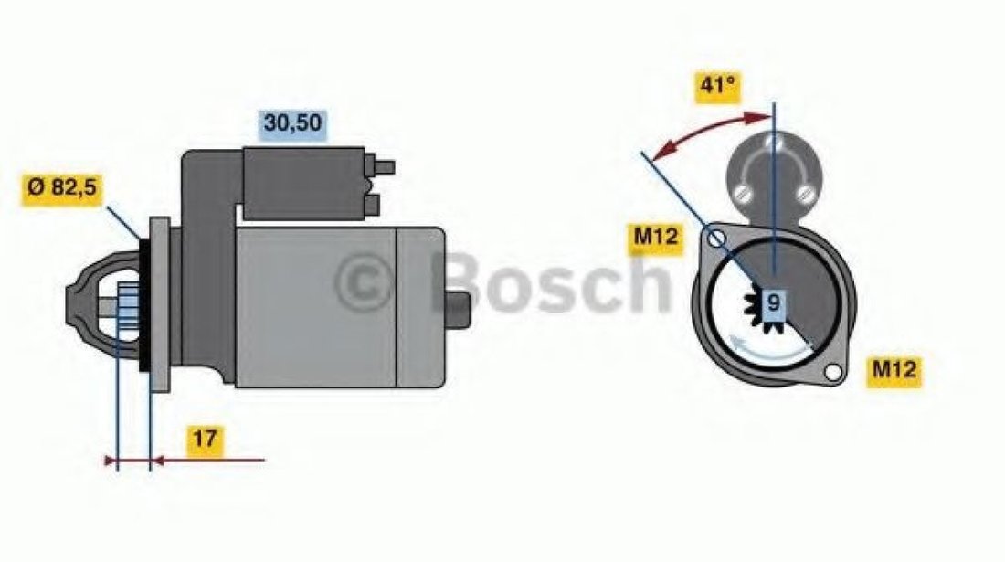 Starter AUDI A4 (8EC, B7) (2004 - 2008) BOSCH 0 986 021 210 piesa NOUA