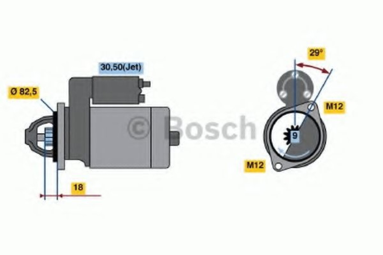 Starter AUDI A4 Avant (8ED, B7) (2004 - 2008) BOSCH 0 986 021 610 piesa NOUA