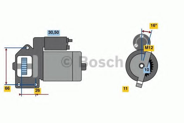 Starter AUDI A6 Avant (4G5, C7, 4GD) (2011 - 2016) BOSCH 0 986 024 040 piesa NOUA