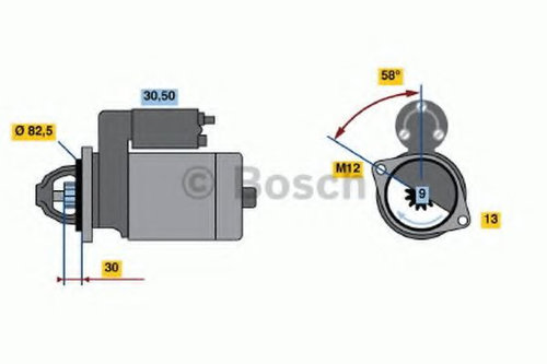 Starter AUDI A8 (4E) (2002 - 2010) BOSCH 0 986 018 340 piesa NOUA