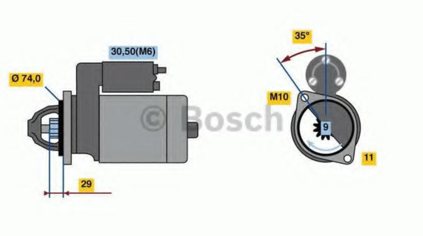 Starter AUDI A8 (4E) (2002 - 2010) BOSCH 0 986 024 120 piesa NOUA