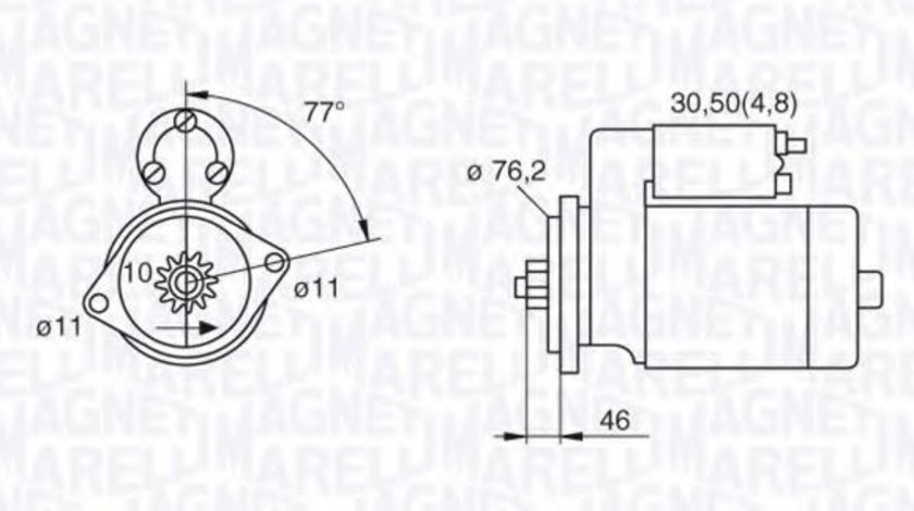 Starter AUDI TT Roadster (8J9) (2007 - 2014) MAGNETI MARELLI 063521230160 piesa NOUA