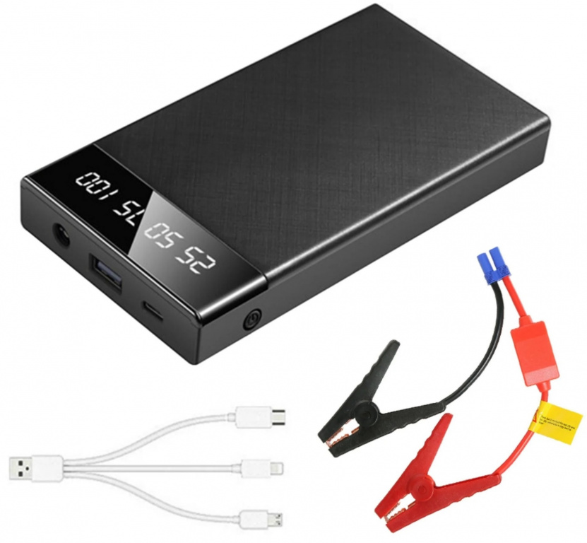 Starter Auto Multifunctional 1000A, Redresor Auto, Jump Starter Booster Portabil, 10000mah De 12V, Robot De Pornire Auto Negru RAZ473
