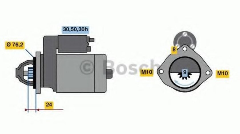 Starter BMW Seria 3 Cabriolet (E46) (2000 - 2007) BOSCH 0 986 022 880 piesa NOUA