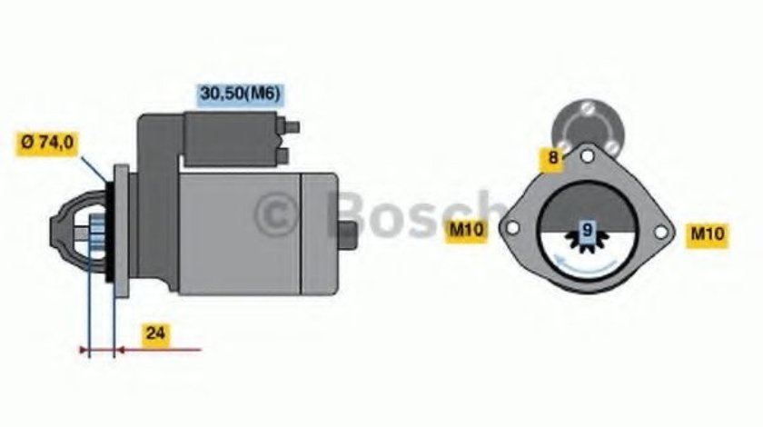 Starter BMW Seria 3 Cupe (E92) (2006 - 2013) BOSCH 0 986 021 230 piesa NOUA