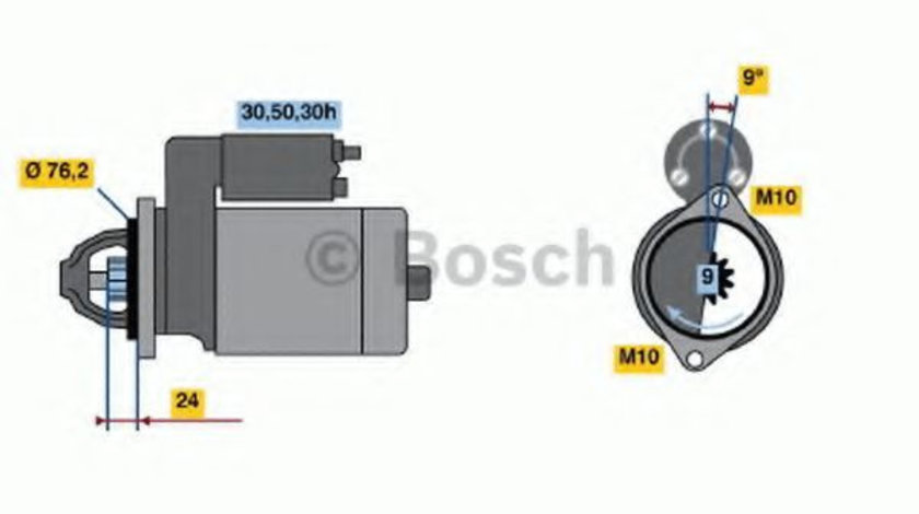 Starter BMW Seria 5 (E39) (1995 - 2003) BOSCH 0 986 016 920 piesa NOUA