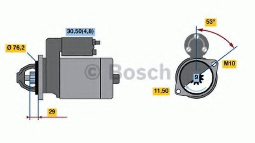 Starter BMW Seria 5 (E60) (2003 - 2010) BOSCH 0 986 021 500 - produs NOU