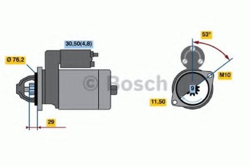 Starter BMW Seria 5 Touring (F11) (2010 - 2016) BOSCH 0 986 021 500 piesa NOUA