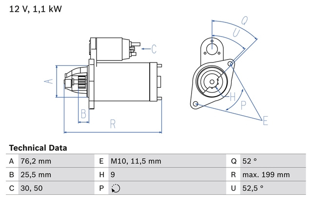 Starter Bosch Bmw 0 986 021 500