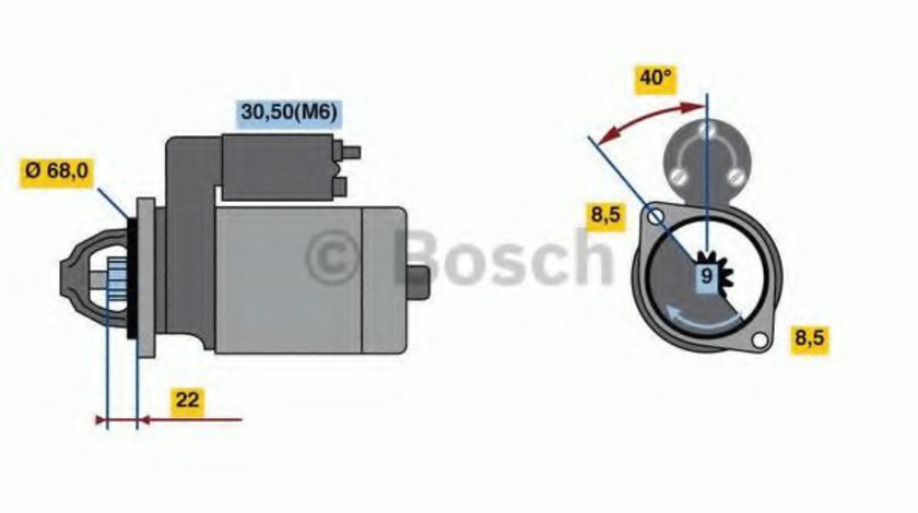 Starter CHEVROLET CRUZE (J300) (2009 - 2016) BOSCH 0 986 023 660 piesa NOUA