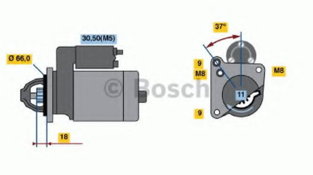 Starter CITROEN BERLINGO platou / sasiu (B9) (2008 - 2016) BOSCH 0 986 021 651 piesa NOUA