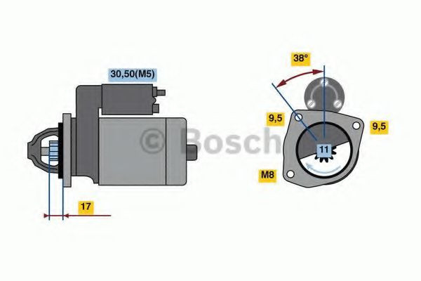 Starter CITROEN C4 II (B7) (2009 - 2016) BOSCH 0 986 023 580 piesa NOUA
