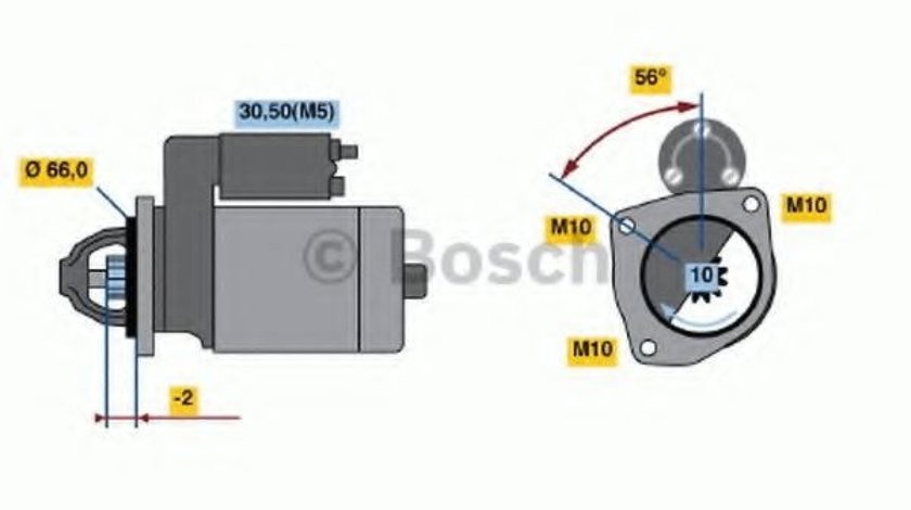 Starter CITROEN C4 II (B7) (2009 - 2016) BOSCH 0 986 018 310 produs NOU