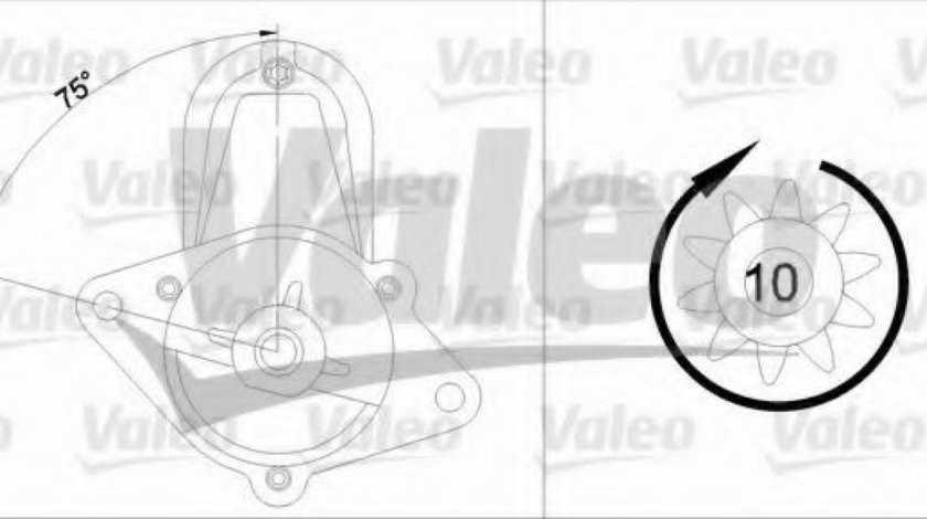 Starter DAEWOO CIELO (KLETN) (1995 - 1997) VALEO 458228 piesa NOUA