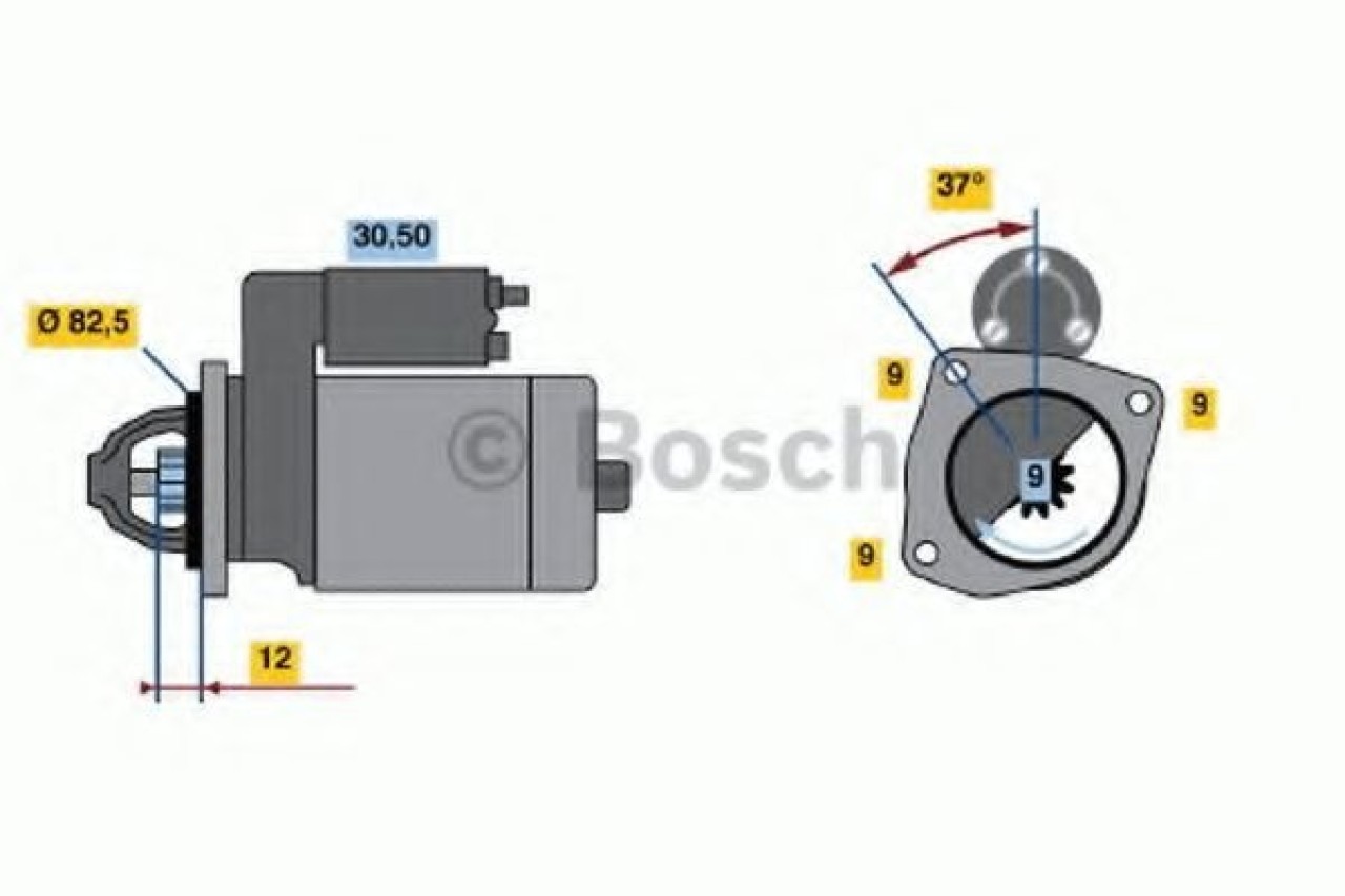 Starter FIAT BRAVA (182) (1995 - 2003) BOSCH 0 986 017 790 piesa NOUA