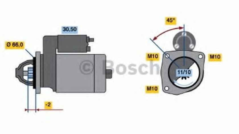 Starter FIAT DUCATO bus (230) (1994 - 2002) BOSCH 0 986 013 240 piesa NOUA