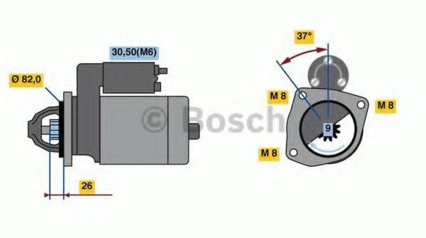 Starter FIAT DUCATO bus (250, 290) (2006 - 2016) BOSCH 0 986 023 120 piesa NOUA