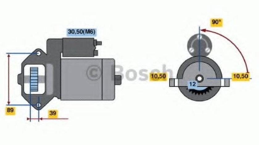 Starter FIAT DUCATO bus (250, 290) (2006 - 2016) BOSCH 0 986 021 810 piesa NOUA