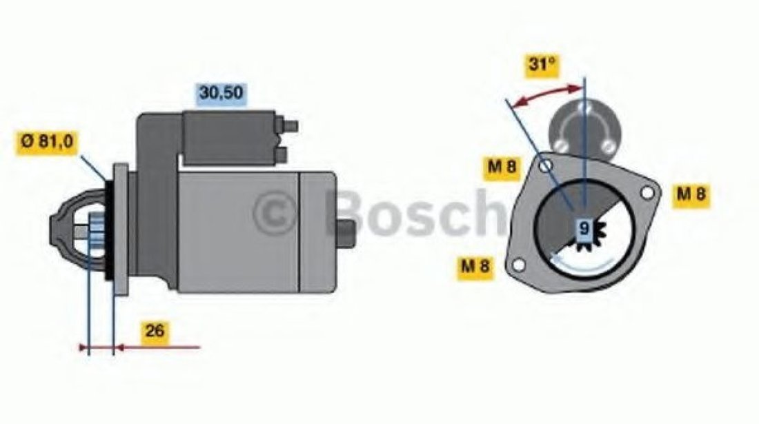 Starter FIAT DUCATO caroserie (244) (2002 - 2016) BOSCH 0 986 018 960 piesa NOUA