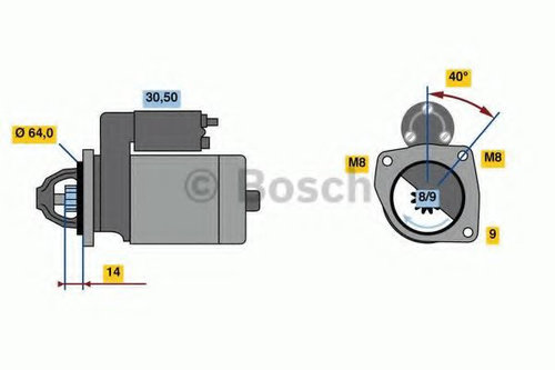 Starter FIAT STRADA pick-up (178E) (1998 - 2016) BOSCH 0 986 019 301 piesa NOUA