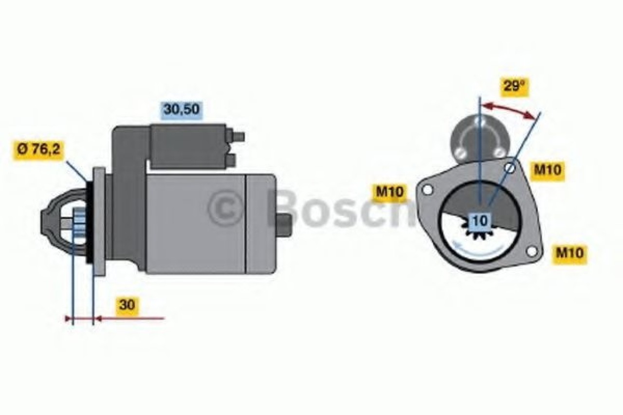 Starter FORD C-MAX (DM2) (2007 - 2016) BOSCH 0 986 017 060 piesa NOUA