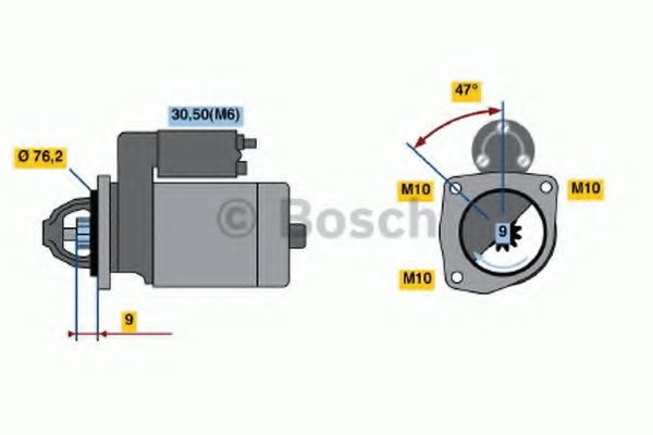 Starter FORD C-MAX (DM2) (2007 - 2016) BOSCH 0 986 021 820 piesa NOUA